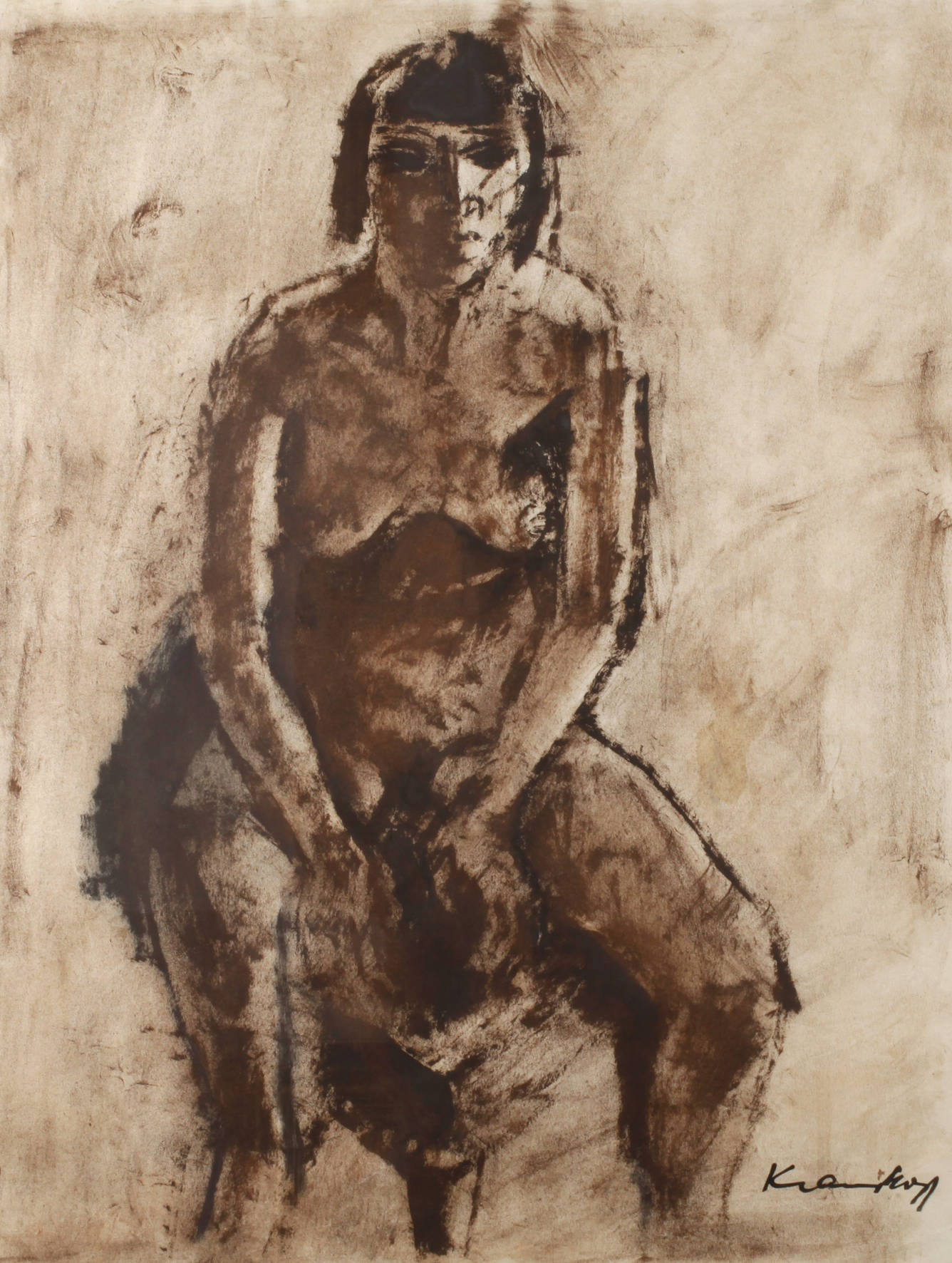 Bruno Krauskopf, Sitzender weiblicher Akt