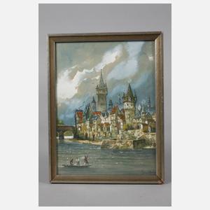 Prof. Ludwig von Rössler, Mittelalterliche Stadtansicht