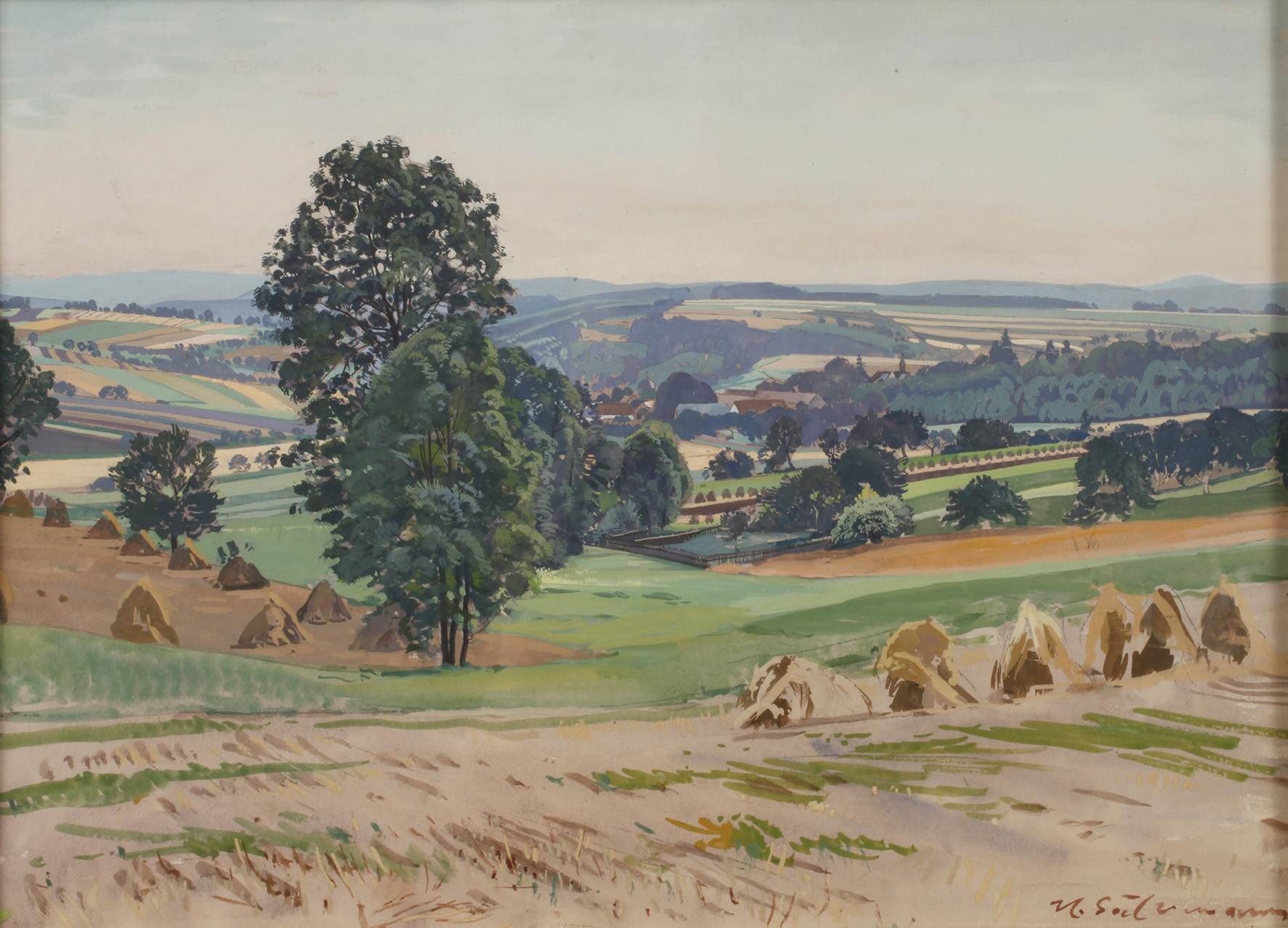 Hans Salzmann, Landschaft bei Weimar