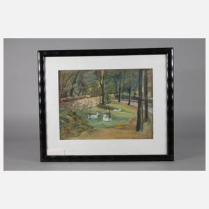 Käthe Trehde, Ziegenweide am Wegesrand