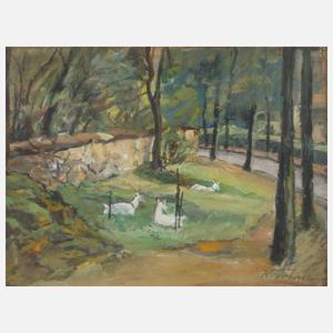 Käthe Trehde, Ziegenweide am Wegesrand