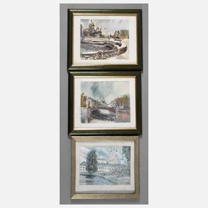 Konvolut Aquarelle Russland