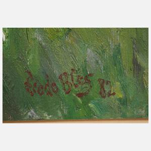 Fredo Bley, ”Kleiner Teich mit Gehöft”