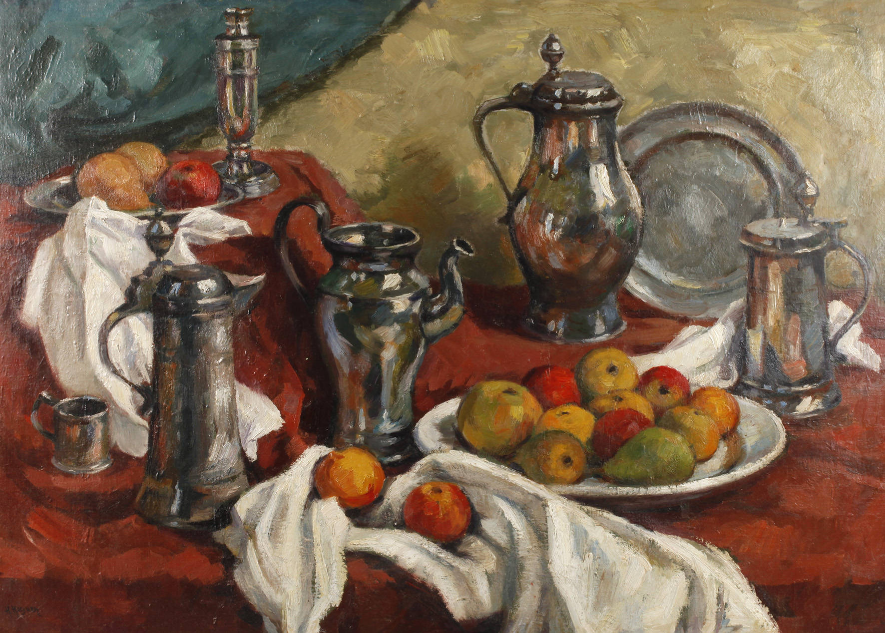 Johannes Hegner, Stillleben mit Museumszinn