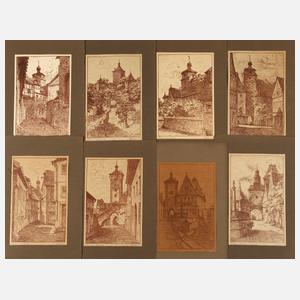 Paul Kreher, Acht Ansichten von Rothenburg ob der Tauber