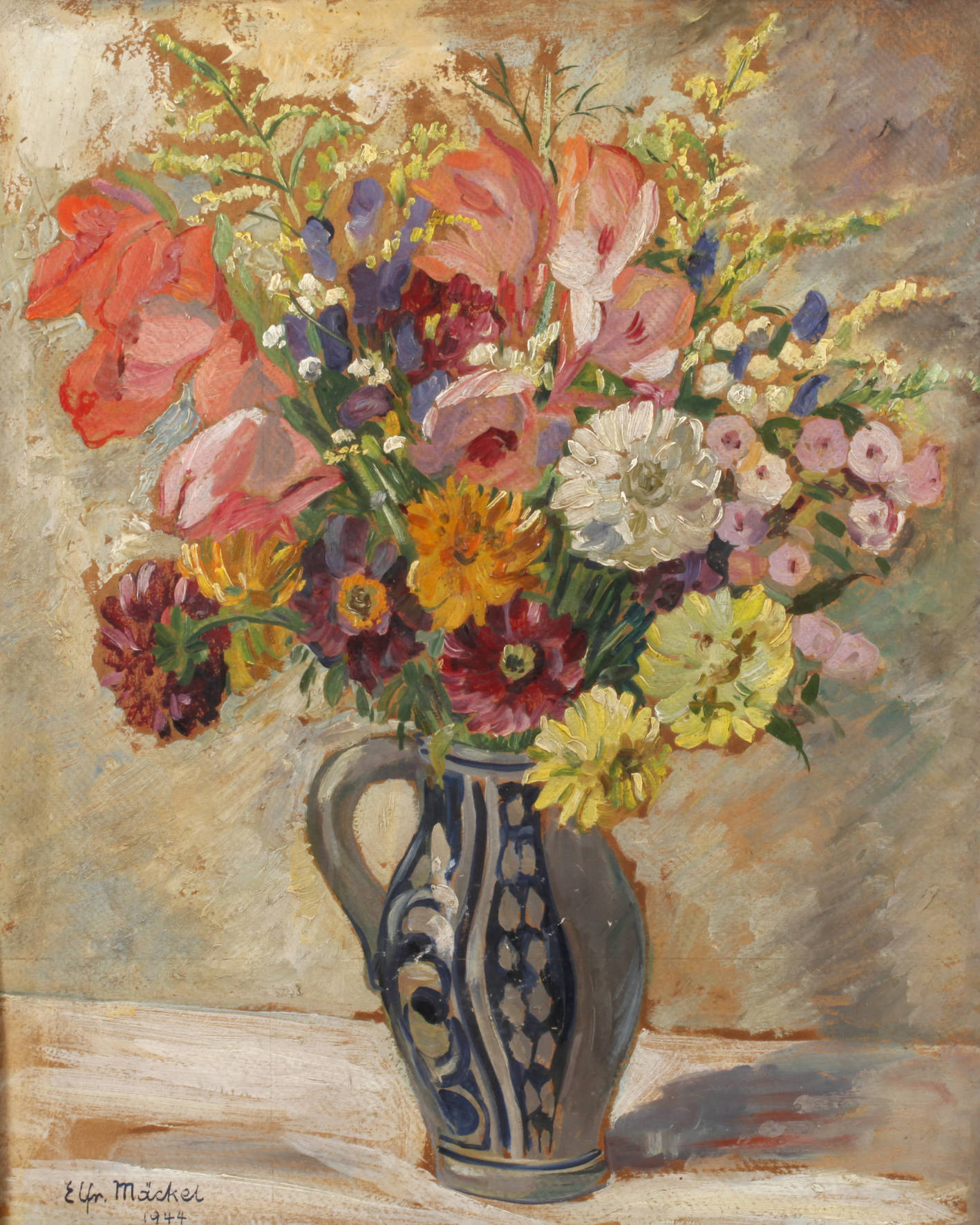 Elfriede Mäckel, Sommerblumenstrauß