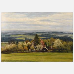Albin Schlehahn, Frühlingshafte Vogtlandlandschaft