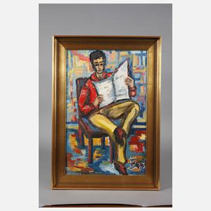 Ursula Somorowski, Mann mit Zeitung