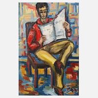 Ursula Somorowski, Mann mit Zeitung111