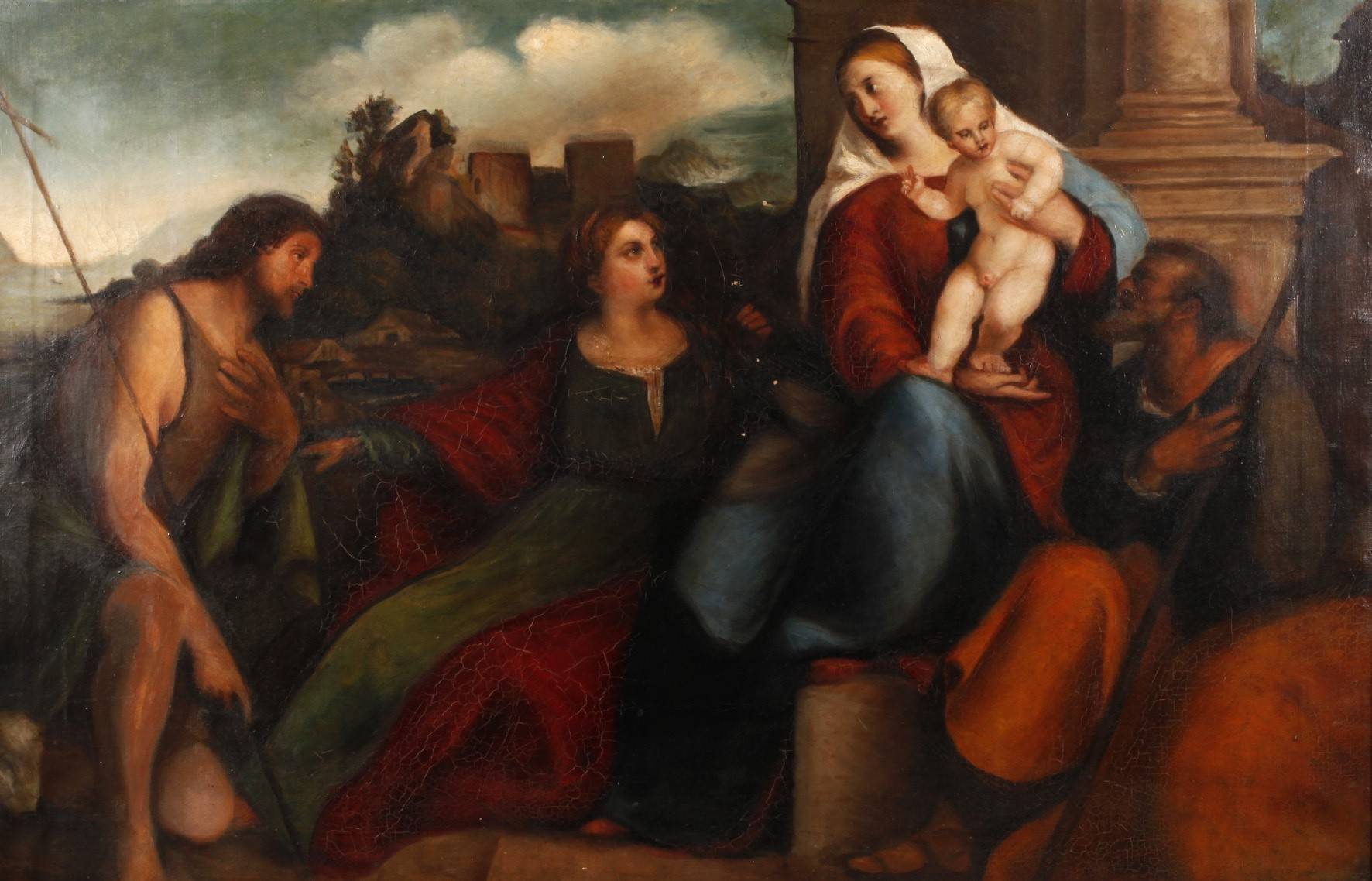 Heilige Familie mit Johannes und Elisabeth