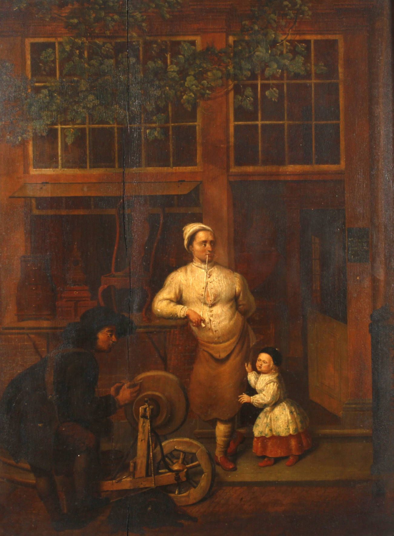 Ebenist mit Scherenschleifer