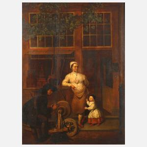 Ebenist mit Scherenschleifer