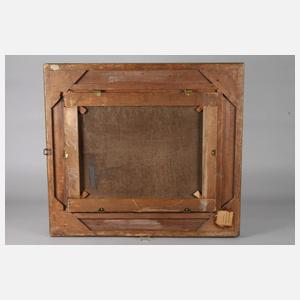 Alter Mann mit Brille und Münzen