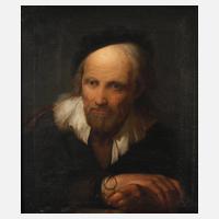 Alter Mann mit Brille und Münzen111