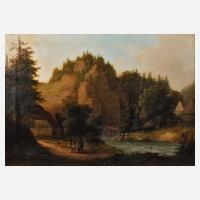 Hermann Johann, Wanderer in gebirgiger Landschaft111