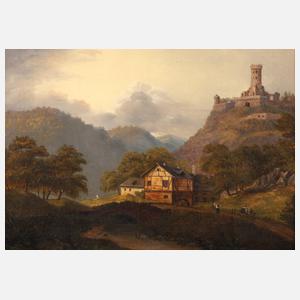 Kirsch, Romantische Sommerlandschaft mit Burg