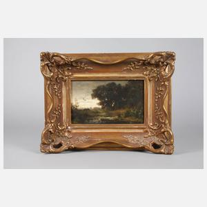 Dietrich Langko, attr., Abend am Weiher