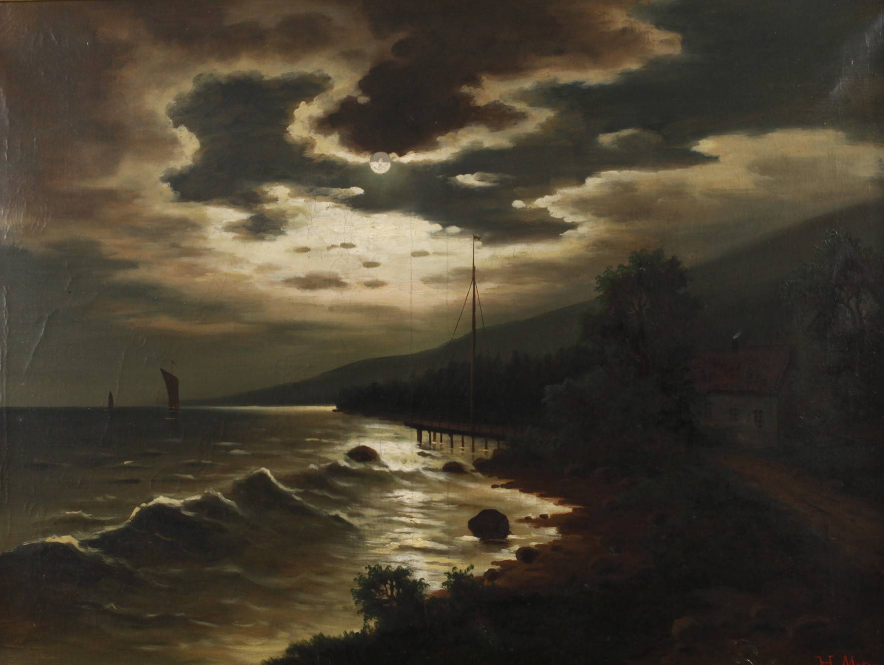 Anton Pick, Mondnacht am Meer