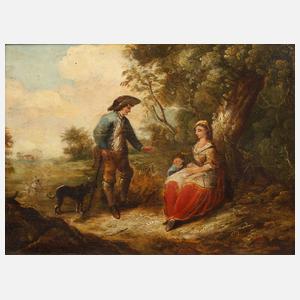 Rast in sonniger Sommerlandschaft