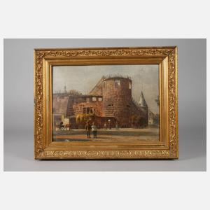 Karl Weysser, ”Heidelberg – Marstall nach dem Brande”