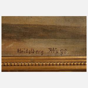 Karl Weysser, ”Heidelberg – Marstall nach dem Brande”