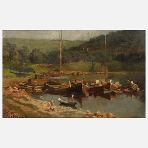 Karl Weysser, ”Schiffe in Neckarsteinach”