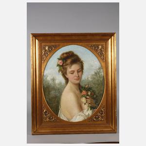 Junge Frau mit Rosen