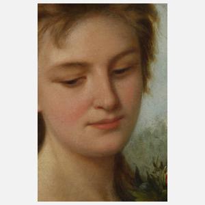 Junge Frau mit Rosen