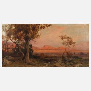 Abendsonne über römischer Campagnalandschaft