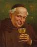 F. Berger, Trinkender Mönch