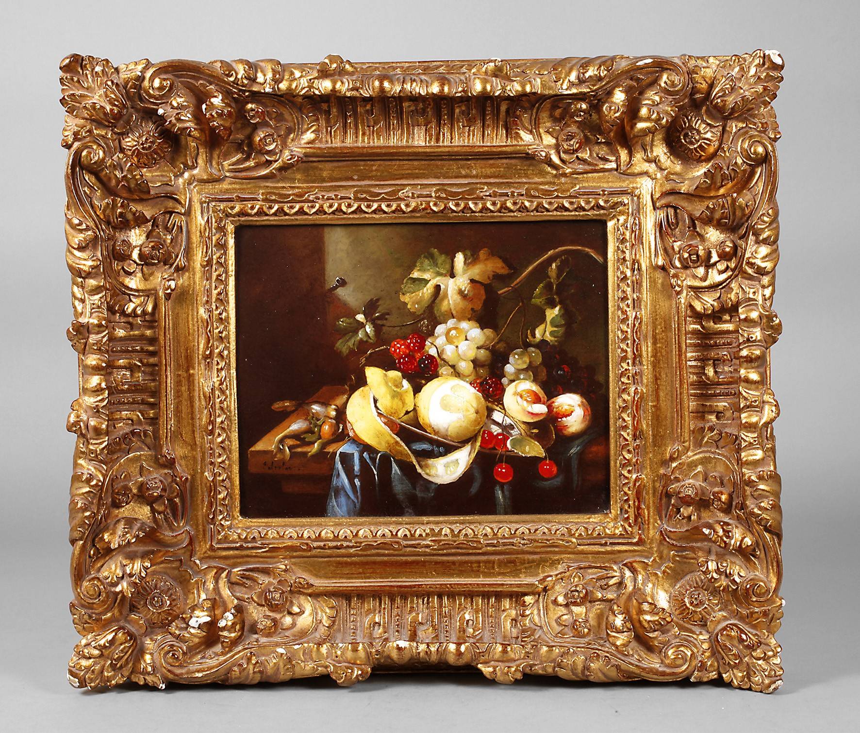 Calzolari, Altmeisterliches Früchtestillleben mit Zitrone