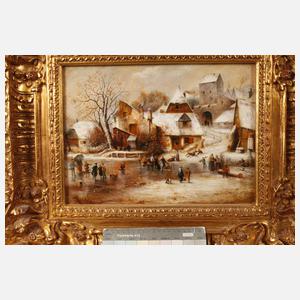 Calzolari, Szene vor dem Stadttor nach Brueghel