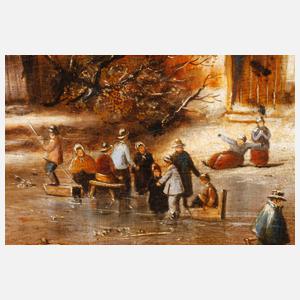 Calzolari, Szene vor dem Stadttor nach Brueghel