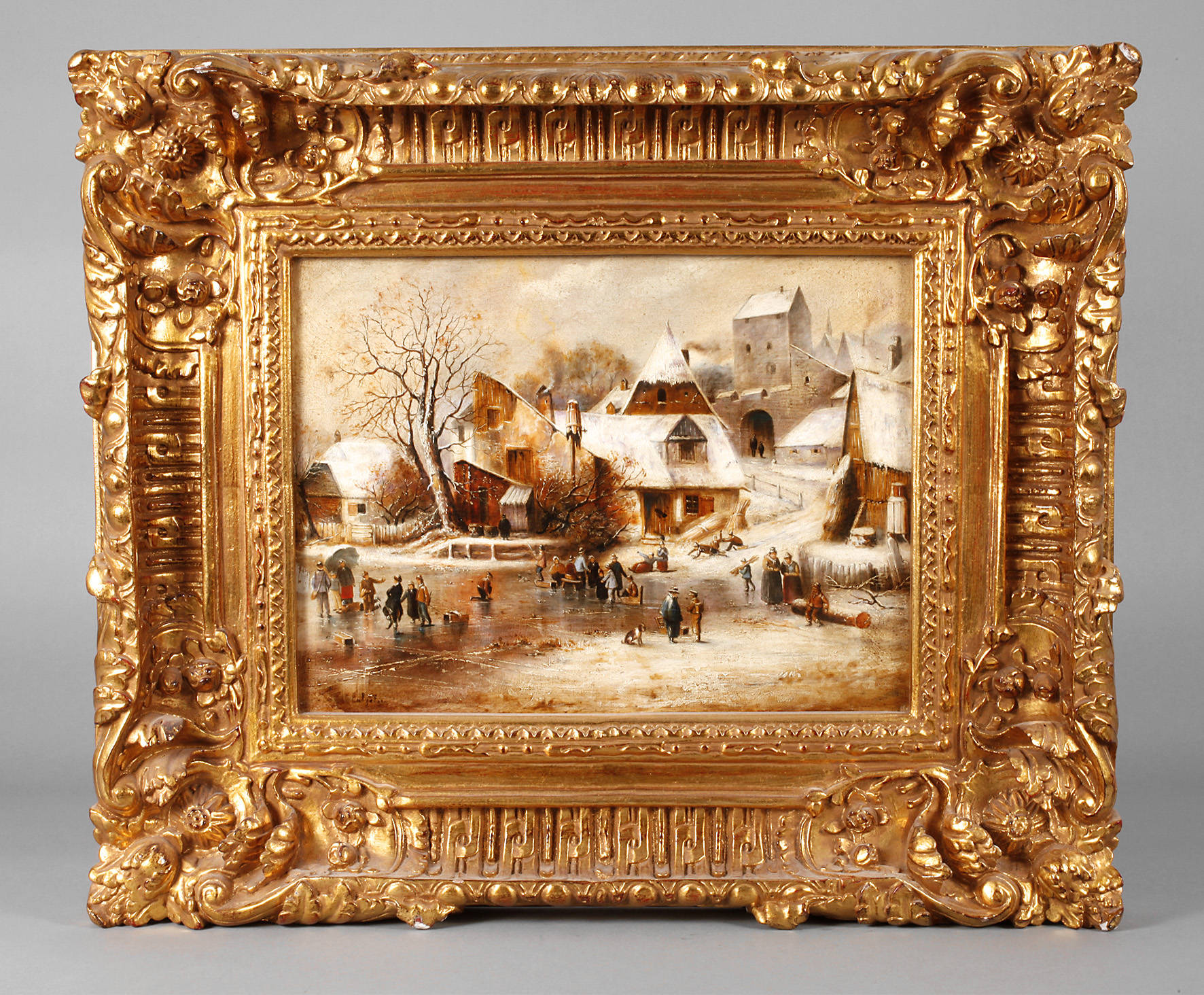 Calzolari, Szene vor dem Stadttor nach Brueghel
