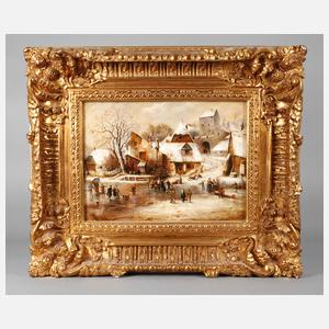 Calzolari, Szene vor dem Stadttor nach Brueghel