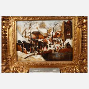 Calzolari, Winterliche Dorfansicht nach Brueghel