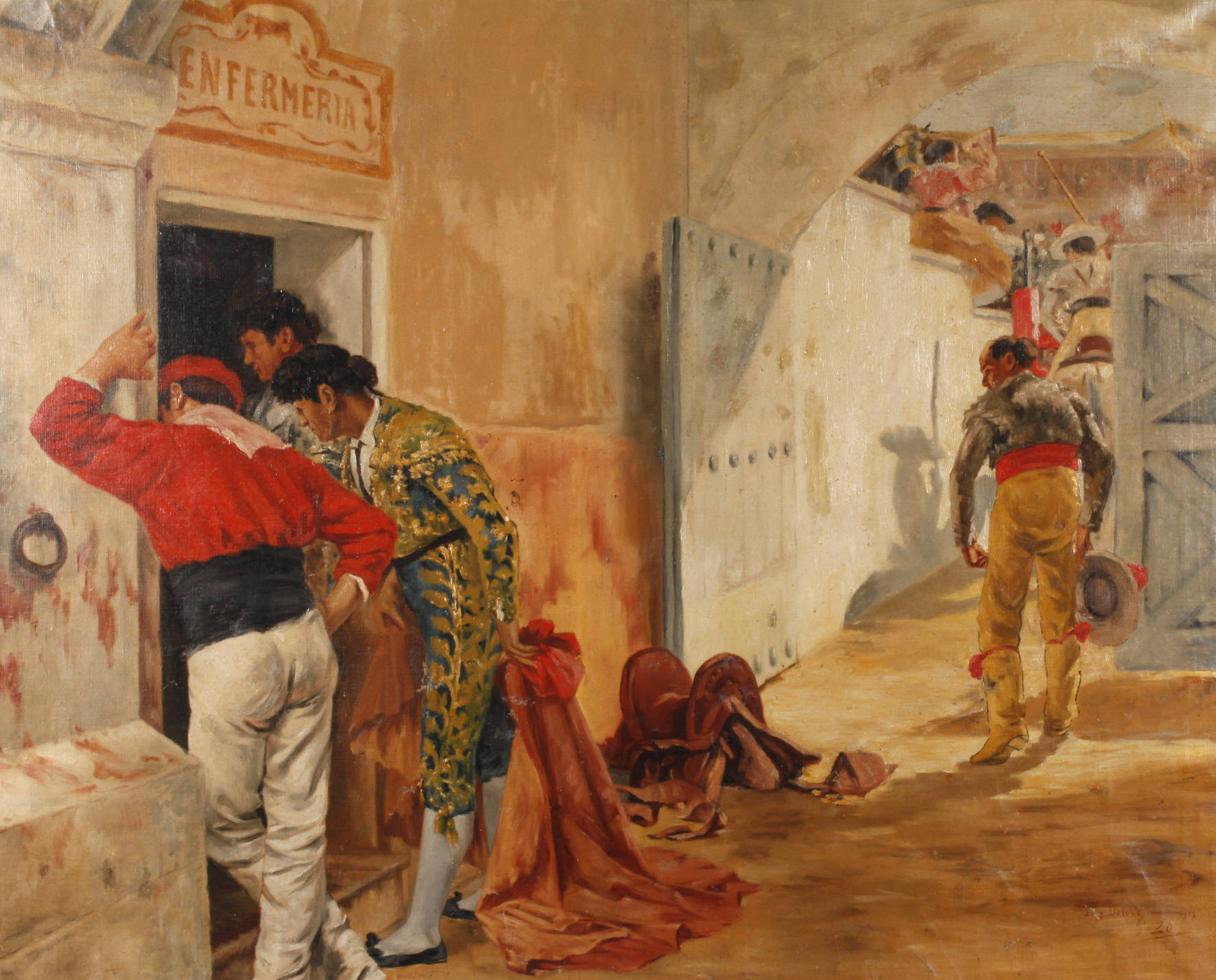 Julien Delvigne, attr., Nach dem Stierkampf