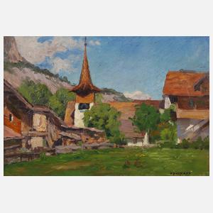 Oskar Dickmann, Bergdorf im Sommer