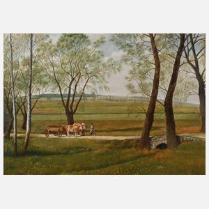 Fritz Dunz, attr., ”Begegnung am Wege”