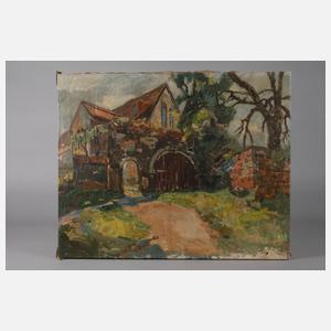 Walter Friederici, attr., ”Gutshof in Alt Leubnitz”