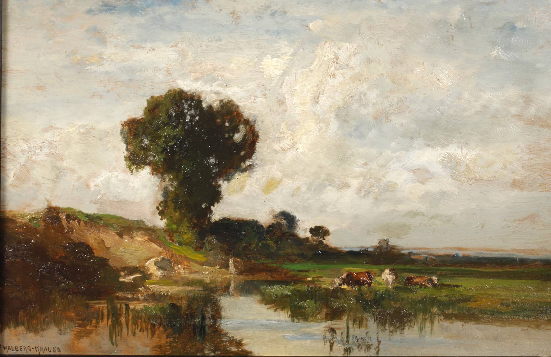 Fritz Halberg-Krauss, Sommerlandschaft mit Kühen