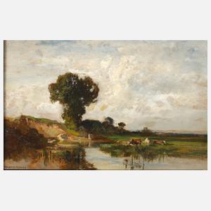 Fritz Halberg-Krauss, Sommerlandschaft mit Kühen