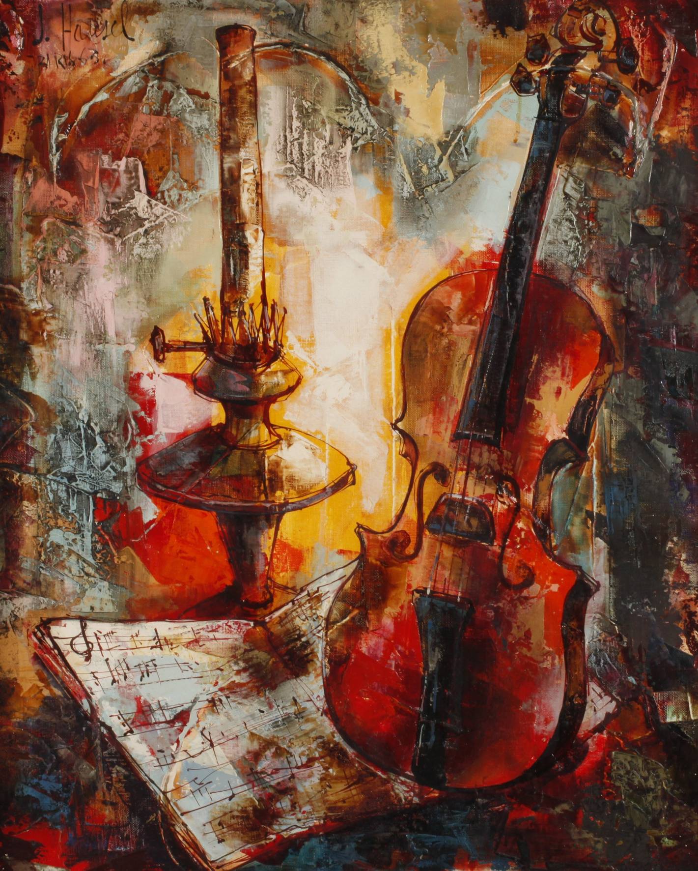 Jacques Hansel, Stillleben mit Violine