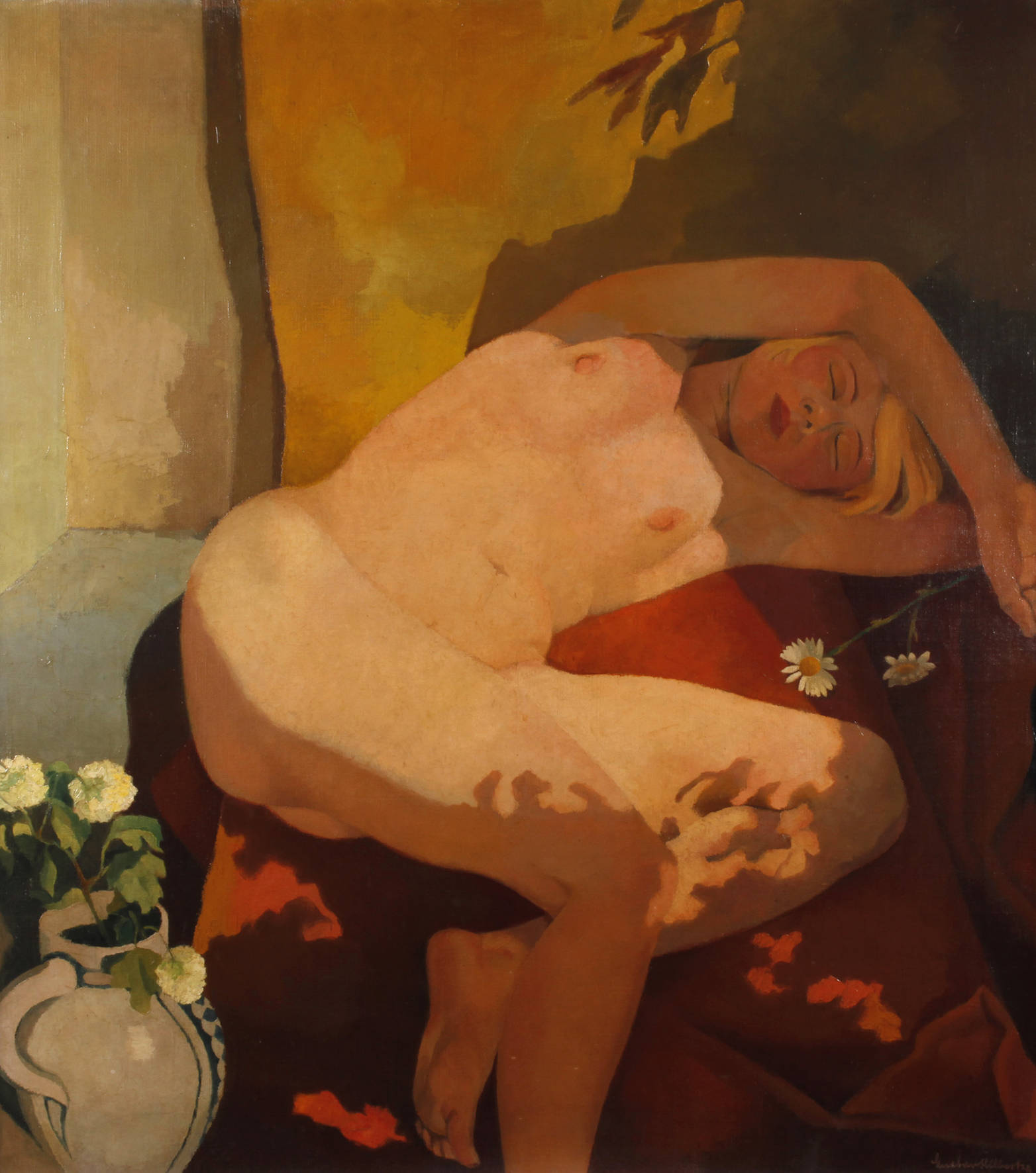 Prof. Gustav Hilbert, Ruhender Mädchenakt