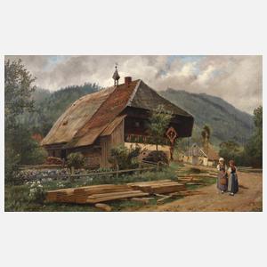 H. Hoffmann, ”Sägewerk im Schwarzwald”