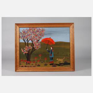 Krystyna Hurec-Diaczyszyn, ”Unterm Regenschirm”