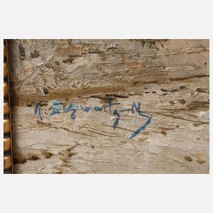 Karl Kaufmann, attr., Mediterrane Küstenpromenade