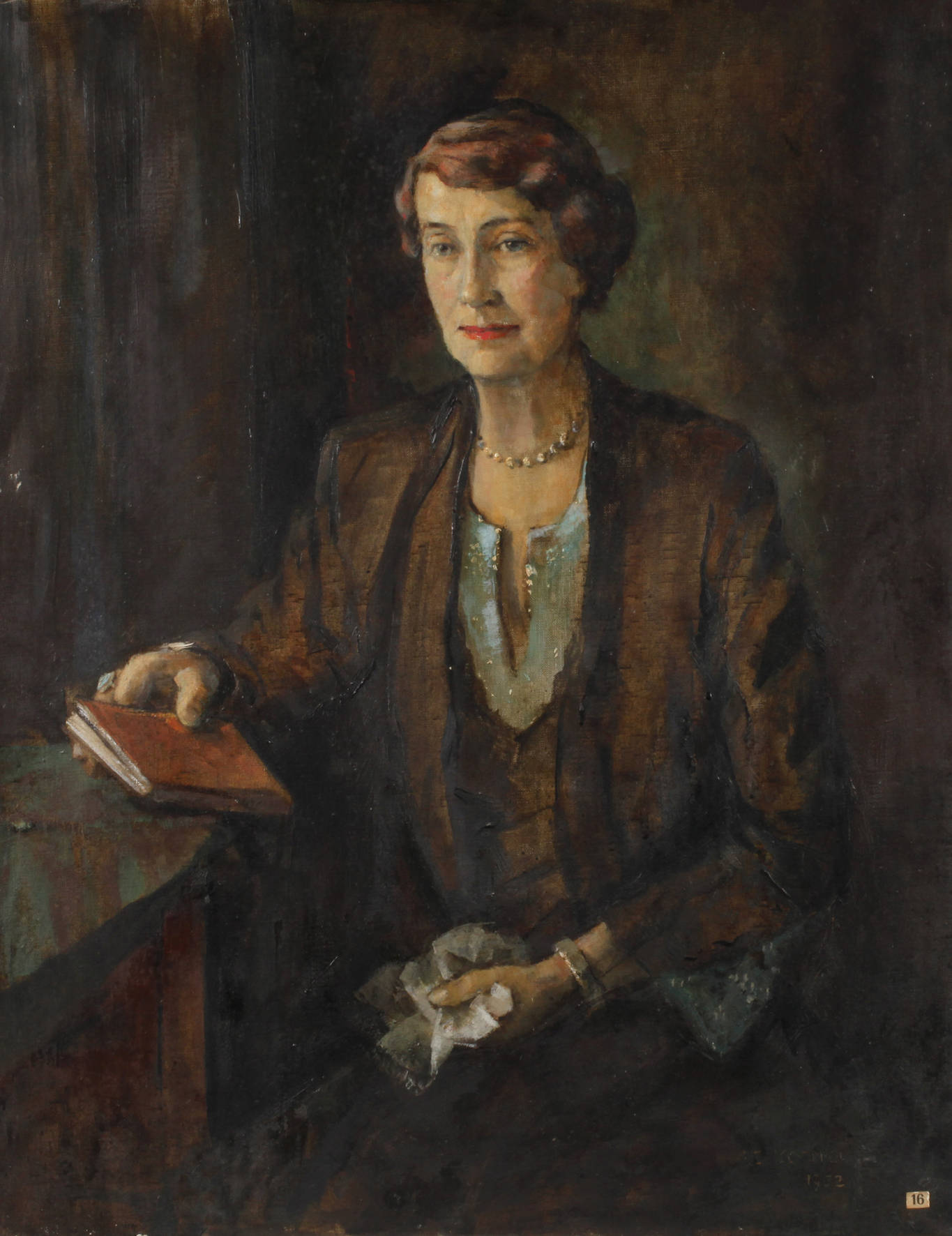 M. E. Koeppel, Frau am Tisch