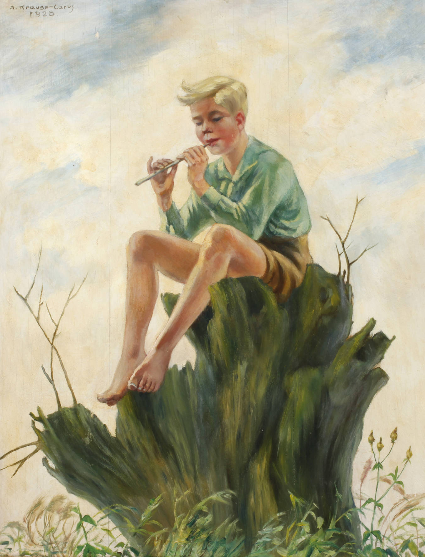 Arthur Krause-Carus, Flötenspieler