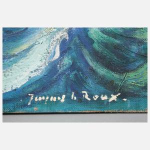 Jacques Le Roux, attr., Dampfer vor mediterraner Küste